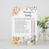 Roze Boho Safari Party Dieren Meisje Mama of Papa (Staand voorkant)