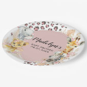 Roze Boho Safari Party Dieren Meisje Papier Bord (Gekanteld)