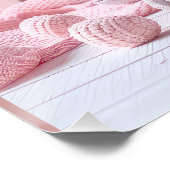 Roze Boho Spring Natuur Foto Baby shower Perfect Poster (Hoek)