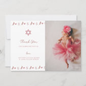 Roze Boho Star van David Jewish Bedankkaart (Voorkant)