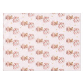 Roze Boho Teddy Bear Meisje baby shower Tafelkleed (Voorkant (Horizontaal))