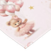 Roze Boho Teddy Bear Meisje baby shower Tafelkleed (Gekanteld)
