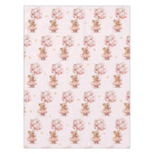 Roze Boho Teddy Bear Meisje baby shower Tafelkleed (Voorkant)