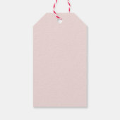 Roze Boho Teddybeer Baby Shower Bedanktkaartjes Cadeaulabel (Achterkant)