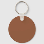 Roze & Boho Terracotta Bruin Stippen Monogram Sleutelhanger (Achterkant)