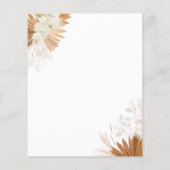 Roze Boho Trouwflyer Flyer (Achterkant)