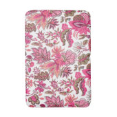 Roze Boho Vintage Bloemendruk Badmat (Voorkant Verticaal)