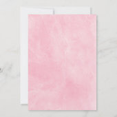 Roze Boho Waterverf Bloemen Meisje Baby Shower Kaart (Achterkant)