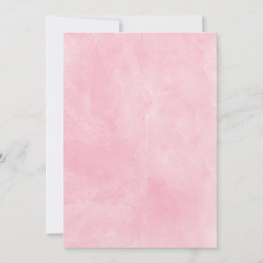 Roze Boho Waterverf Bloemen Meisje Baby Shower Kaart (Achterkant)