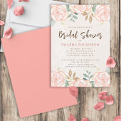 Roze Boho Waterverf Bloemen Vrijgezellenfeest Kaart