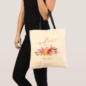 Roze Boho Waterverf Bloemen Welkom Tote Bag (Voorkant (product))