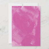 Roze Boho Waterverf bruiloft uitnodiging (Achterkant)