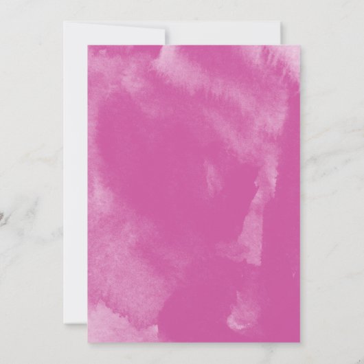 Roze Boho Waterverf bruiloft uitnodiging (Achterkant)