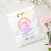 Roze Boho Waterverf Rainbow Girl Baby shower Bedankzakje (Gezegeld)
