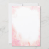 Roze Boho Wilde Bloem Vlinder Eerste Verjaardag Kaart (Achterkant)