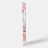 Roze Boho Wilde Bloemenweide Monogram Case-Mate iPhone Case (Achterkant / Links)