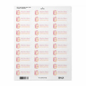 Roze Boho Zon Retouradres Etiket (Full Sheet)