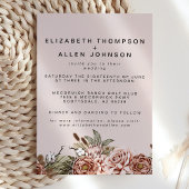 Roze Bohohemiaanse Cottcore Enchanted Wedding Kaart