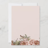Roze Bohohemiaanse Cottcore Enchanted Wedding Kaart (Achterkant)