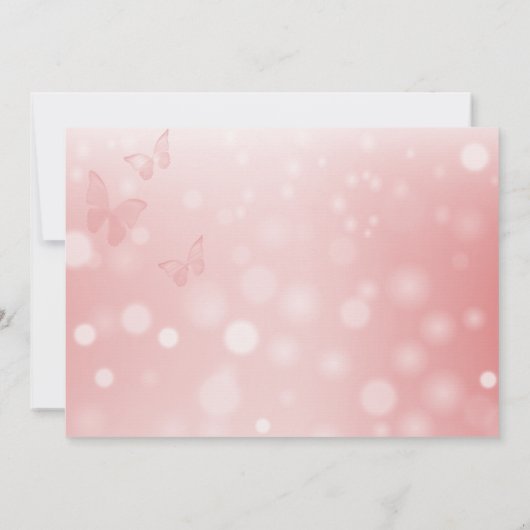 Roze Bokeh Achtergrond Kaart (Achterkant)
