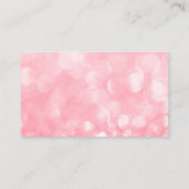 Roze Bokeh Afspraakkaart Visitekaartje (Achterkant)