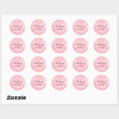 Roze Bokeh Bericht Ronde Sticker (Vel)