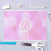 Roze Bokeh glinsterende licht monogram letter init Tissuepapier (Craft)