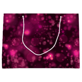 Roze Bokeh Glitter Sterren Groot Cadeauzakje