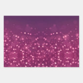 Roze Bokeh Glitter Sterren Inpakpapier Vel (Voorkant 3)