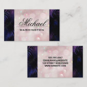 Roze Bokeh-gloed | Palmbomen Visitekaartje (Voorkant / Achterkant)