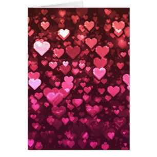Roze Bokeh Hearts Digital Background Wallpaper