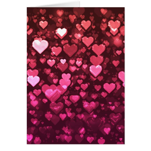 Roze Bokeh Hearts Digital Background Wallpaper (Voorkant)