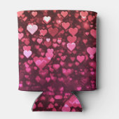 Roze Bokeh Hearts Digital Background Wallpaper Blikjeskoeler (Achterkant)