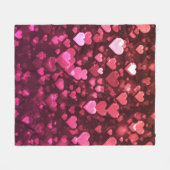 Roze Bokeh Hearts Digital Background Wallpaper Fleece Deken (Voorkant (Horizontaal))