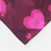 Roze Bokeh Hearts Digital Background Wallpaper Fleece Deken (Hoek)