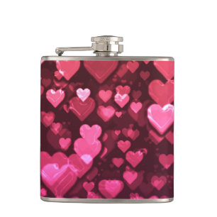 Roze Bokeh Hearts Digital Background Wallpaper Heupfles