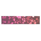Roze Bokeh Hearts Digital Background Wallpaper Korte Tafelloper (Horizontaal)