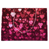 Roze Bokeh Hearts Digital Background Wallpaper Large Cadeautasje (Voorkant)