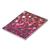 Roze Bokeh Hearts Digital Background Wallpaper Notitieblok (Linkerzijde)
