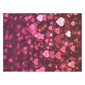 Roze Bokeh Hearts Digital Background Wallpaper Tafelkleed (Voorkant (Horizontaal))