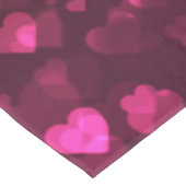 Roze Bokeh Hearts Digital Background Wallpaper Tafelkleed (Gekanteld)