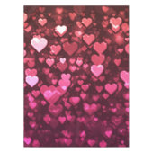 Roze Bokeh Hearts Digital Background Wallpaper Tafelkleed (Voorkant)