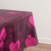 Roze Bokeh Hearts Digital Background Wallpaper Tafelkleed (Voorbeeld)