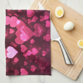 Roze Bokeh Hearts Digital Background Wallpaper Theedoek (Quarter Fold)