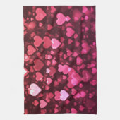 Roze Bokeh Hearts Digital Background Wallpaper Theedoek (Verticaal)