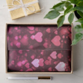 Roze Bokeh Hearts Digital Background Wallpaper Tissuepapier (Geschenk)