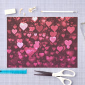 Roze Bokeh Hearts Digital Background Wallpaper Tissuepapier (Craft)