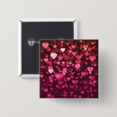 Roze Bokeh Hearts Digital Background Wallpaper Vierkante Button 5,1 Cm (Voorkant /achterkant)