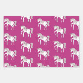 Roze Bokeh Hearts Eenhoorn Verjaardag Inpakpapier Vel (Voorkant 3)
