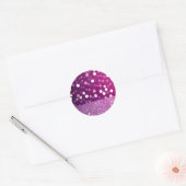 Roze Bokeh Lichten Ronde Sticker (Envelop)